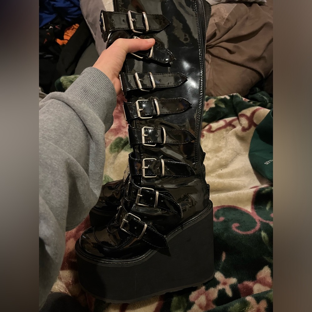 Gothic demonia boots it’s about time I let these baby’s go lol